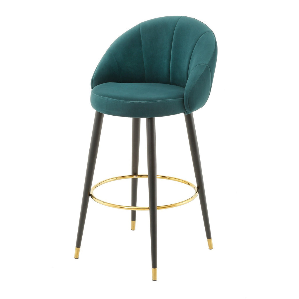 Ashley Highback Stool (Teal) - (EHM011) - Mindy Brownes Interiors - Genesis Fine Arts 